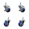 Service Caster 3'' Blue Poly Wheel Swivel 7/16'' Grip Ring Stem Caster Set 2 Brakes, 4PK GR20S314-PPUB-BLUE-TLB-716138-2-S-2 - alternate 1